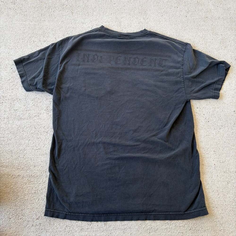 Y2K Independent Skateboarding Black Pocket T-Shirt Size L